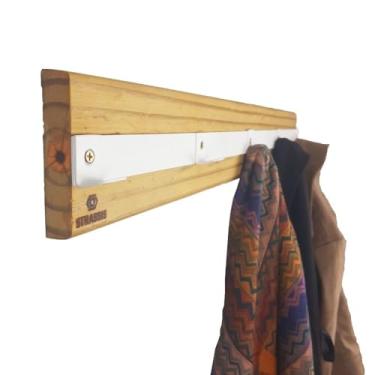 Imagem de Cabideiro Strassis Design SD-5010 Metal e Madeira Cor: Branco