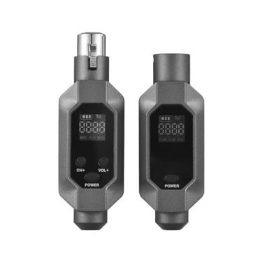 Imagem de XCPHGFM Microfone com fio para transmissor e receptor Xlr sem fio Sistema de microfone sem fio UHF para mixer de áudio Guitarra elétrica baixo Transmissores de microfone sem fio Receptores 20Hz-20KHz