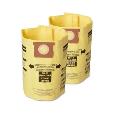 Imagem de CRAFTSMAN CMXZVBE3877 Sacos de coleta de poeira para aspirador de pó molhado/seco para aspirador de pó de 10 a 14 galões, pacote com 2