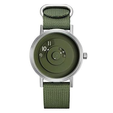 Imagem de Projects Watches Relógio de pulso analógico masculino de quartzo japonês – resistente à água até 30 metros, Verde, Design contemporâneo