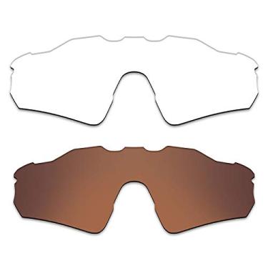 Imagem de Kygear Lentes de reposição polarizadas antidesbotamento para óculos de sol Oakley Radar EV Path, Transparente e marrom, 0