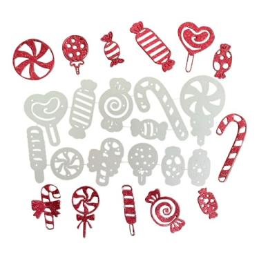 Imagem de Bengala de doces de aniversário, bengala de Natal, metal cortado, pirulito em relevo, matrizes de corte de metal, estêncil para fazer cartões e scrapbooking faça você mesmo