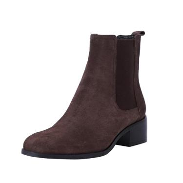 Imagem de Kenneth Cole REACTION Mocassim masculino Salt Chelsea Boot, Camurça chocolate, 9