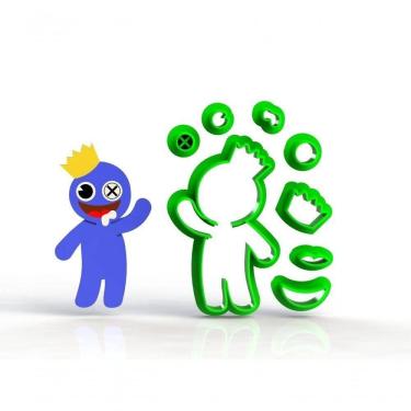 Imagem de Cortador Roblox Rainbow Friends - Blue Modular Tamanho 6 Cm