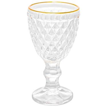 Imagem de Taça de Vidro Fio de Ouro Bico de Abacaxi Licor 65ml 1 peça - Lyor 2971