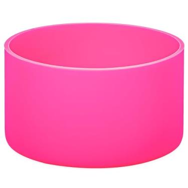 Imagem de QIANHAI Botas protetoras de silicone para Stanley Quencher Adventure 1,134 g Tumbler & IceFlow 850.5 g 567.0 g -Sport Water Bottle Bottom Sleeve Fits Hydro Flask - Stanley Cup Accessories (1RoseRed)