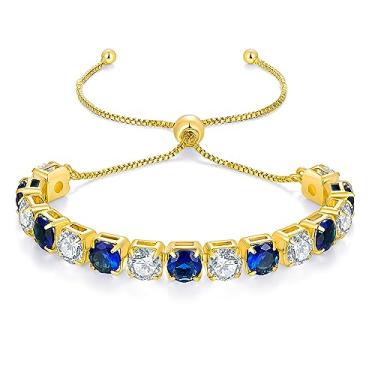 Imagem de Lovans Pulseiras de tênis femininas de 6 mm de zircônia cúbica em prata/ouro/ouro rosa, pulseira ajustável no tamanho de 7,6 a 23 cm, joias modernas, presentes (ouro e zircônia de 6 mm), 8inch, Aço