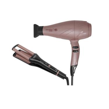 Imagem de Kit Gama Keration - Secador 4D 2500W Bivolt +  Modelador X-Waves