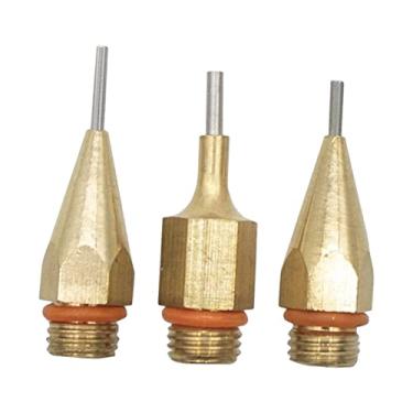 Imagem de AMLESO 3 x Bocais de ferramenta de cola quente Acessórios de ferramenta de cola Bocal de cobre Bocal fino de furo pequeno para ferramenta de cola profissional para janela de banheiro