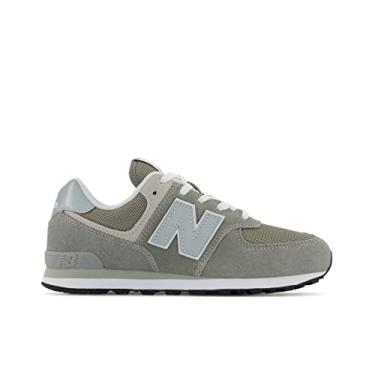 Imagem de New Balance Boy's 574 Core Lace-Up Sneaker, Grey/White, 5 Wide Big Kid