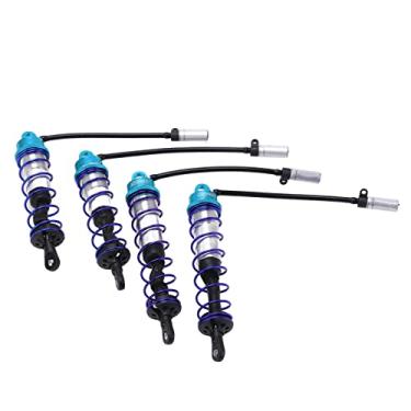 Imagem de 4 PCS Dianteiro Traseiro RC Amortecedor, Conjunto de Amortecedor de óleo Ajustável para JLB Racing HSP EM Racing DHK HPI (Azul)