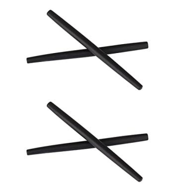 Imagem de NicelyFit 2 pares de meias pretas de substituição para armação de vidro Oakley Transistor Capacitor Spoke Lizard OX3024 OX3085 OX3144 OX5055 OX5113 OX5120 OX3133 etc, Preto, 57mm