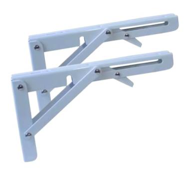 Imagem de Par de Mão Francesa Dobrável 25cm, Suporte Para Prateleira, Mesa, Cantoneira Retratil