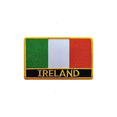 Imagem de Ruoming 1 PÇ Patch de bandeira da Irlanda bordado a ferro ou costurado, tático, militar, nacional da Irlanda (Irlanda)