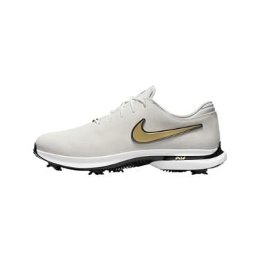 Imagem de Nike Tênis de golfe masculino Air Zoom Victory Tour 3 (DV6798-010, preto/branco-cinza ferro-LT cinza fumo), Branco/prata metálica, preto, ouro metálico, 44