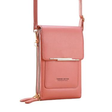 Imagem de Bolsa Porta Cartão Celular Transversal Pequena Bloqueio Rfid - Alwy, R