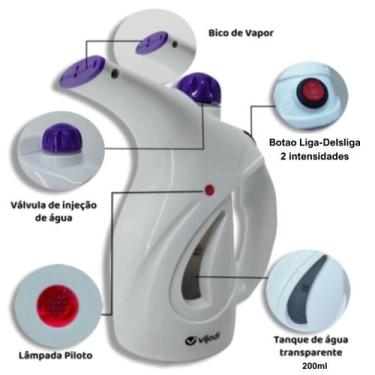 Imagem de Ferro de Passar Roupas a Vapor Vaporizador de Roupa e Higienizador no 