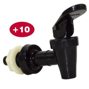 Imagem de Kit 10 Torneiras Para Bebedouro Master/mini - Preta - Guaçu