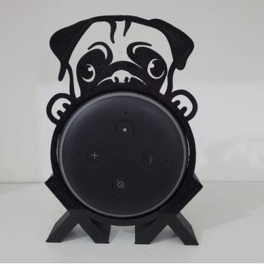 Imagem de Suporte de Alexa para Echo Dot 3 Cachorro "Pug" - Espaço 3d