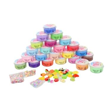 Imagem de menolana 24x Kits de Slime de Manteiga Suprimentos para Lembrancinhas de Festa Artesanato Sorvete Slime Fazendo Kits Antiaderentes para Meninas e Meninos