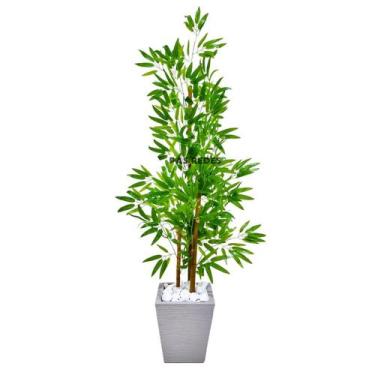 Imagem de Bambu Artificial Permanente + Vaso Decorativo - PAS Redes, Quadrado Ci
