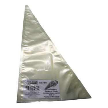 Imagem de Saco De Confeitar Descartável Grande 50 Un 37x18 Cm - MECCAPLAST