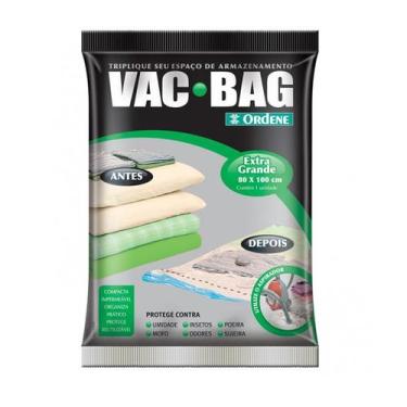 Imagem de Saco Á Vácuo Protetor Vac Bag Transparente Extra Grande 80 X 100 Cm - 