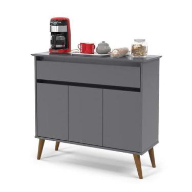 Imagem de Aparador / Buffet / Balcão / Bancada ZE Modelo Retrô Com Pés em Madeir