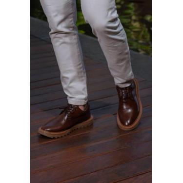Imagem de Sapato Social Oxford Luca Tratorado Confortável Masculino Social Brogu