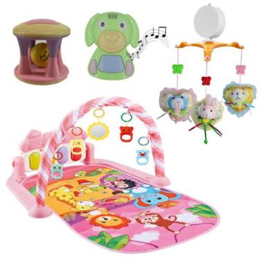 Imagem de Kit Tapete Infantil Atividade Musical Floresta + Brinquedos - Color Ba
