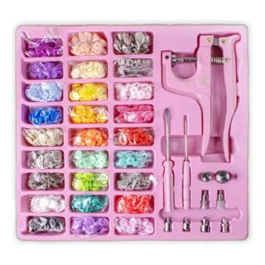 Imagem de Kit alicate pressão 3 em 1 + botões ritas e metal + ilhos - Lanmax