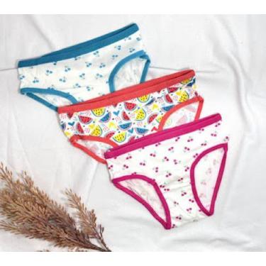 Imagem de Kit 3 Calcinha Box Cueca Feminina Infantil Menina Girl Boxer Conforto 