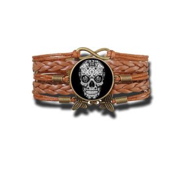 Imagem de Pulseira Feminina Caveira Mexicana Ajustável - RECANTO ASTRAL