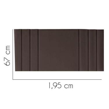 Imagem de Painel Estofada Grécia 195 cm King Size Quarto para Cama Box Tecido Si