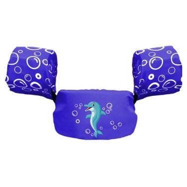 Imagem de Colete Boia Flutuador Infantil Criança Natação Piscina Mar Golfinho Wi