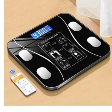 Imagem de Balança Digital Corporal Bioimpedância Aplicativo presente - WCAN
