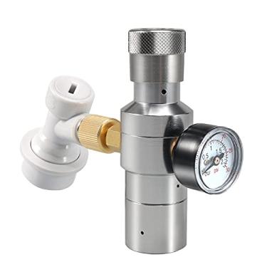 Imagem de Dispensador de barril para barril, mini regulador de CO2 0-30 psi, kit de barril de cerveja Cornelius com adaptador de rosca de 1,9 cm com trava de bola de gás, desconexão rápida para cerveja caseira da PERA