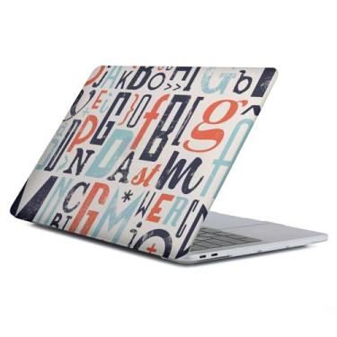 Imagem de Yicomon Compatível com MacBook Air 13 polegadas 2020 2021 M1 A2337 A2179 A1932, capa rígida de plástico para Mac Air 13 com Touch ID (2018-2021) - Alfabeto Inglês