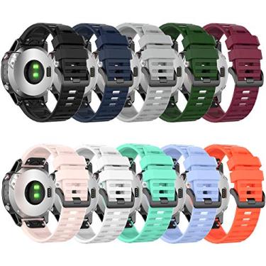 Imagem de Pulseira para Garmin Fenix 7/7 Pro/6/6 Pro/5/5 Plus, pulseira de silicone macio de substituição para relógio inteligente Garmin Forerunner 745/935/945/955/965