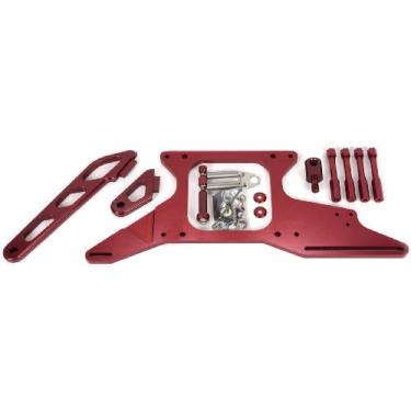 Imagem de Lokar 1010122 Suporte de montagem do cabo do acelerador de empurrar/puxar vermelho e kit de retorno de mola para plano aberto