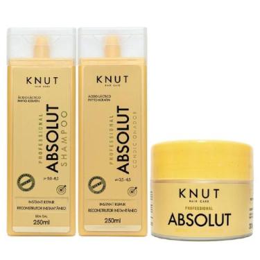 Imagem de Kit Knut Tratamento Absolut Shampoo 250ml Condicionador 250ml Máscara 