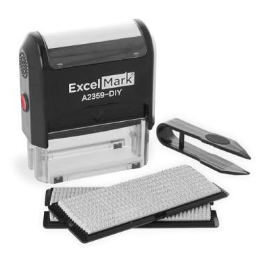Imagem de Kit de carimbo ExcelMark autotinta Do It Yourself - A2359-DIY - tinta preta
