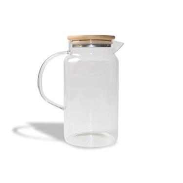 Imagem de Oikos - Jarra Hermética de Vidro com Tampa de Bambu 1,2L