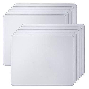 Imagem de Tapete de mouse de sublimação em branco para transferência de sublimação, impressão de prensa térmica, artesanato, 10 peças, branco de sublimação em branco com base de borracha antiderrapante para