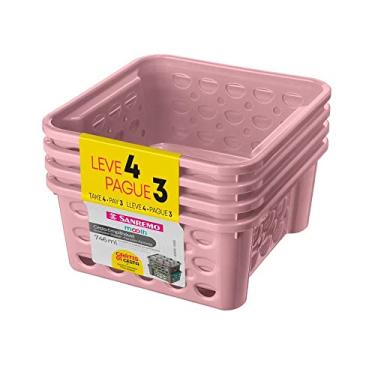 Imagem de Sanremo - Cesto Organizador Plástico Empilhável de 746ml, Embalagem Econômica Leve 4 Pague 3, Linha Moolti