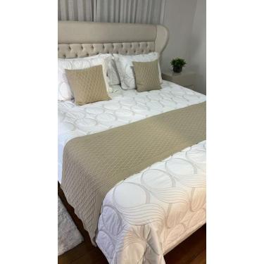 Imagem de Kit Peseira Manta Tricot Sala Cama Queen Sofá 230x60cm Veneza + 2 capa