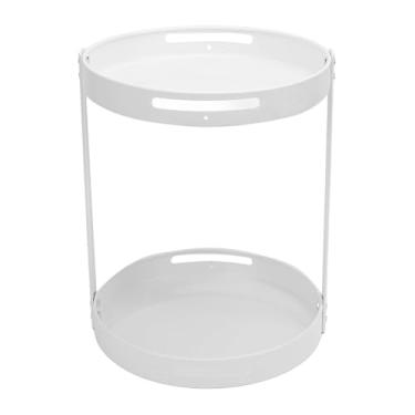 Imagem de Organizador Rotativo de Especiarias, Suporte de Especiarias de 2 Camadas, Aço Carbono, Mesa Giratória de 360 graus, Rack de Especiarias para Cozinha, Organizador de Cosméticos