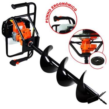 Imagem de Perfurador de Solo Vulcan Trent VPS520 2T 52CC 2,5CV Com Broca 80x20cm