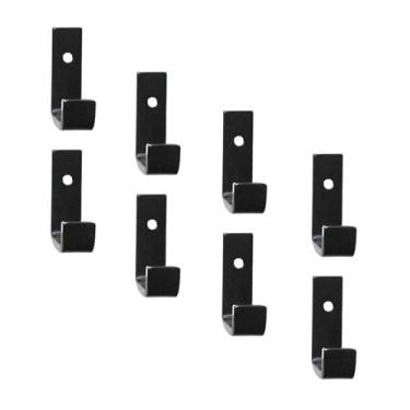 Imagem de Gancho Para Pano de Prato Estilo Industrial Preto 8pç - Dikaren