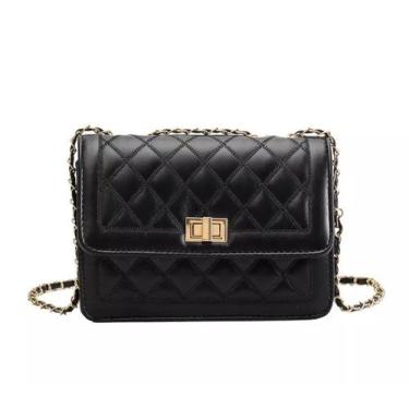 Imagem de Bolsa Feminina Pequena Mão Corrente Moda Estilosa Reveillon Branca - A